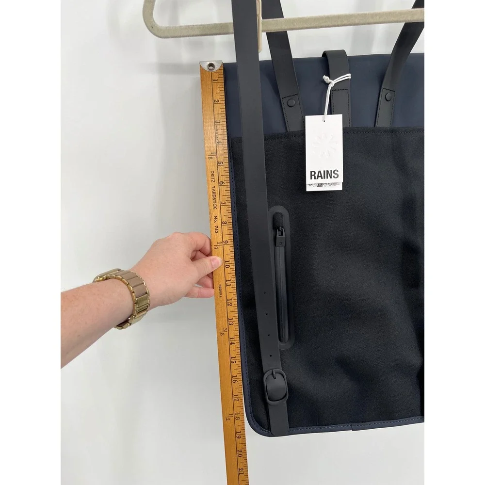 Rains Backpack Mini Navy Blue Waterproof Laptop Rucksack 13020 Modern Minimalist